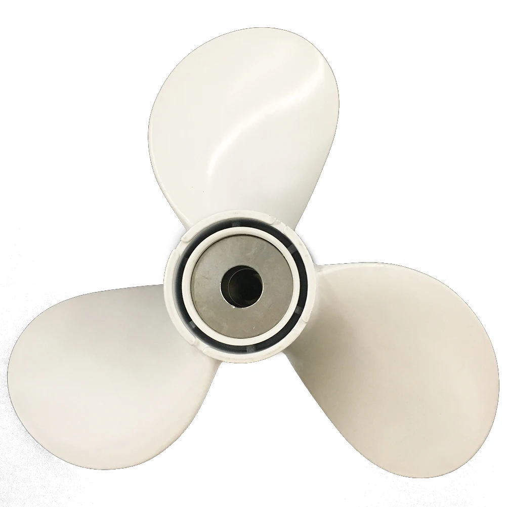 

Boat propeller suit for Yamaha 11 1/2x11 aluminum prop 40HP 3 blade RH OEM No: 676-45941-62-EL