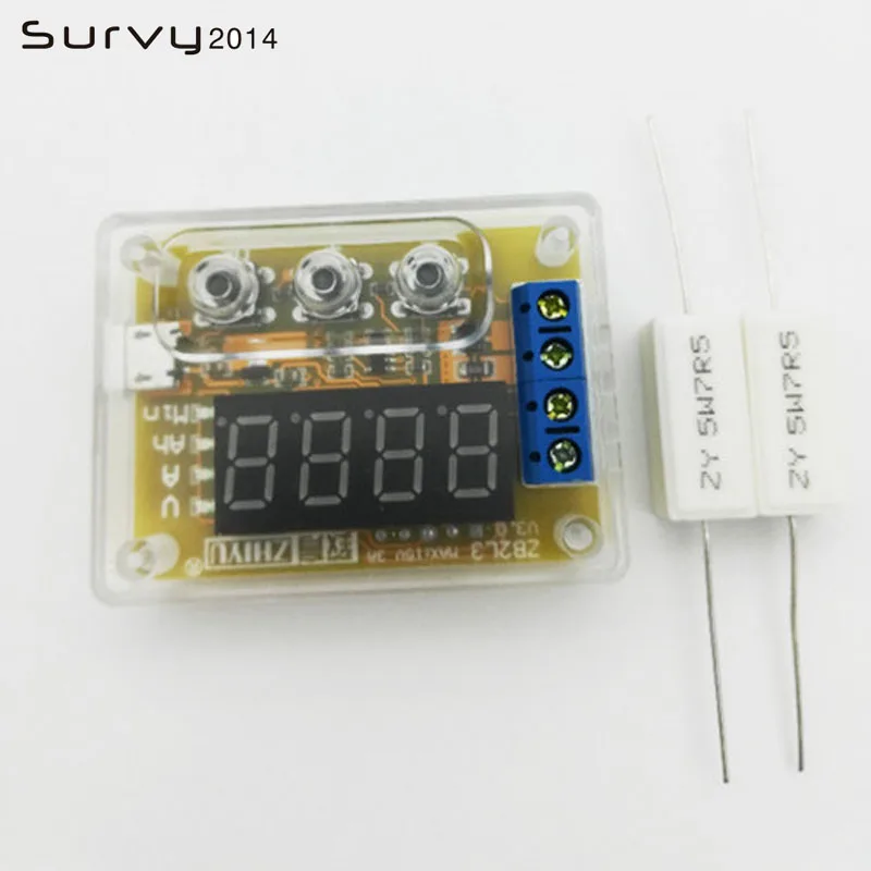 ZB2L3 V3 Battery Capacity Tester 18650 1.2-12V External Load Battery Discharge Testing Micro USB 3A finished product with shell