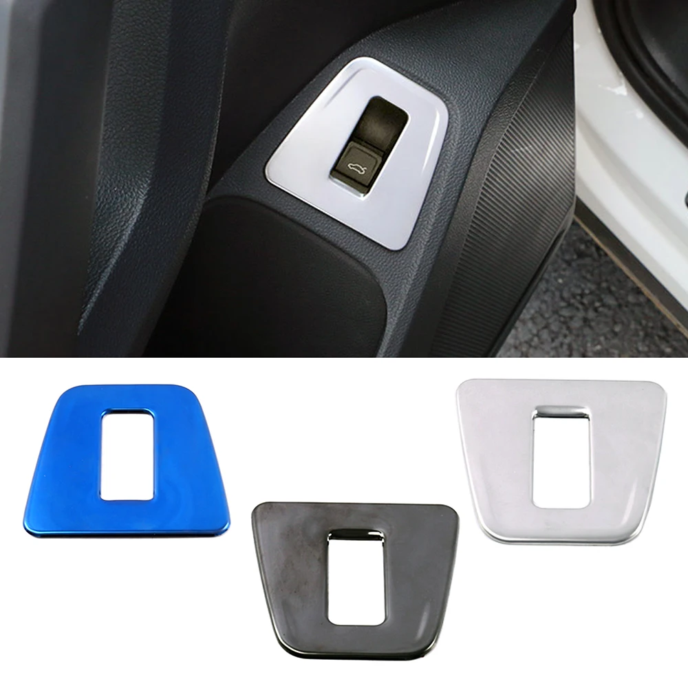 For Volkswagen VW Tiguan MK2 2017-2019 Tail Door Rear Trunk Switch Button Cover Frame Stainless Steel Trim Sticker