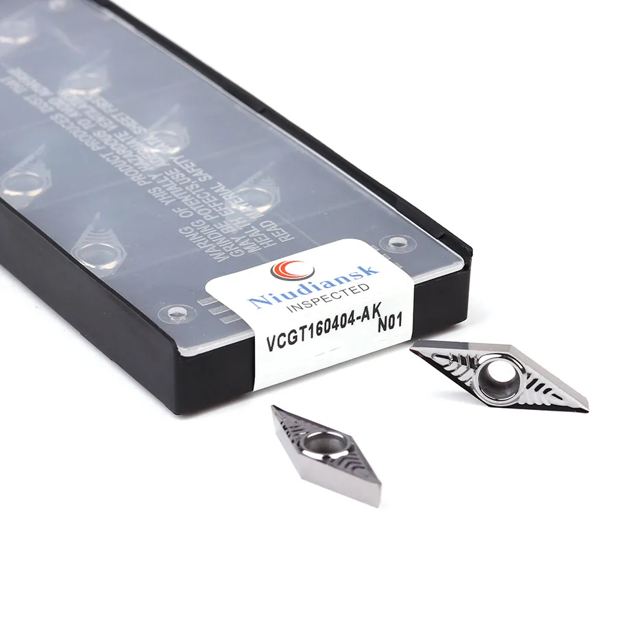 VCGT160402-AK H01 VCGT160404-AK H01 VCGT160408-AK H01 Carbide Cnc Draaibank Draaien Insert Cutting Insert Voor Aluminium Draaien Mes