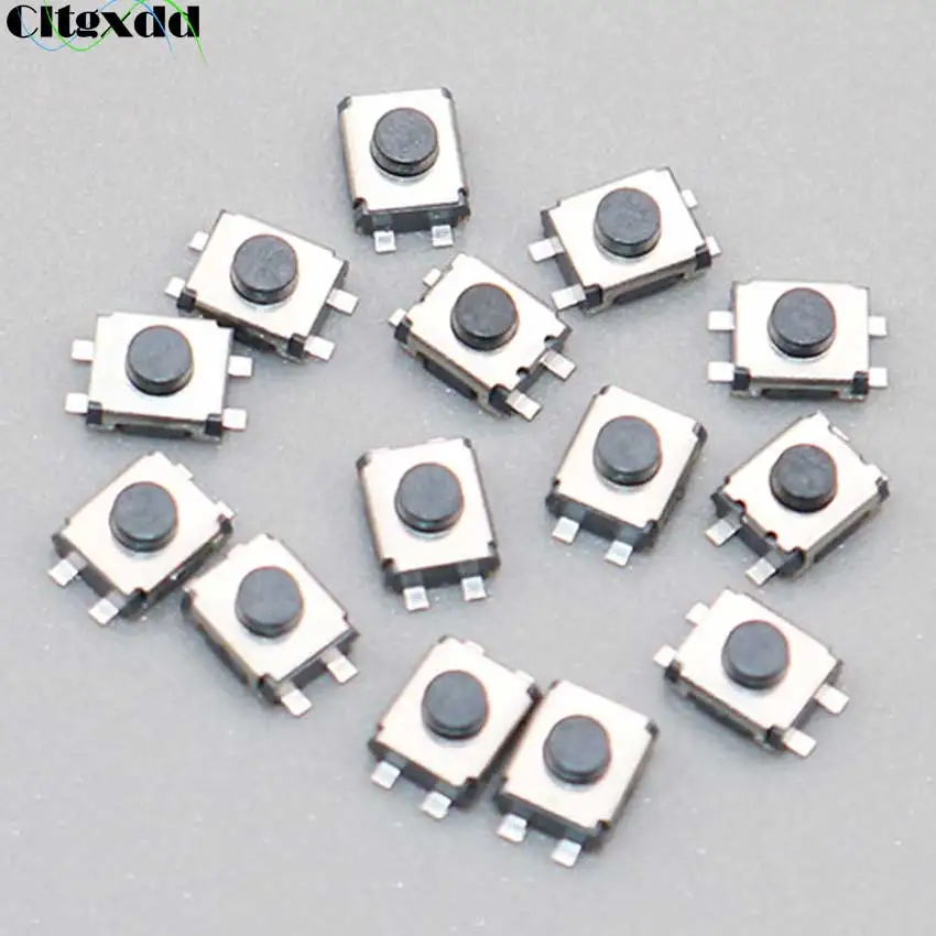 Cltgxdd 50/ 100PCS 3*4*2mm SMD Schalter 4 Pin Touch Micro Schalter Tactile Tact Push taste Schalter 3x4x2mm Mini Tasten – Detail 4