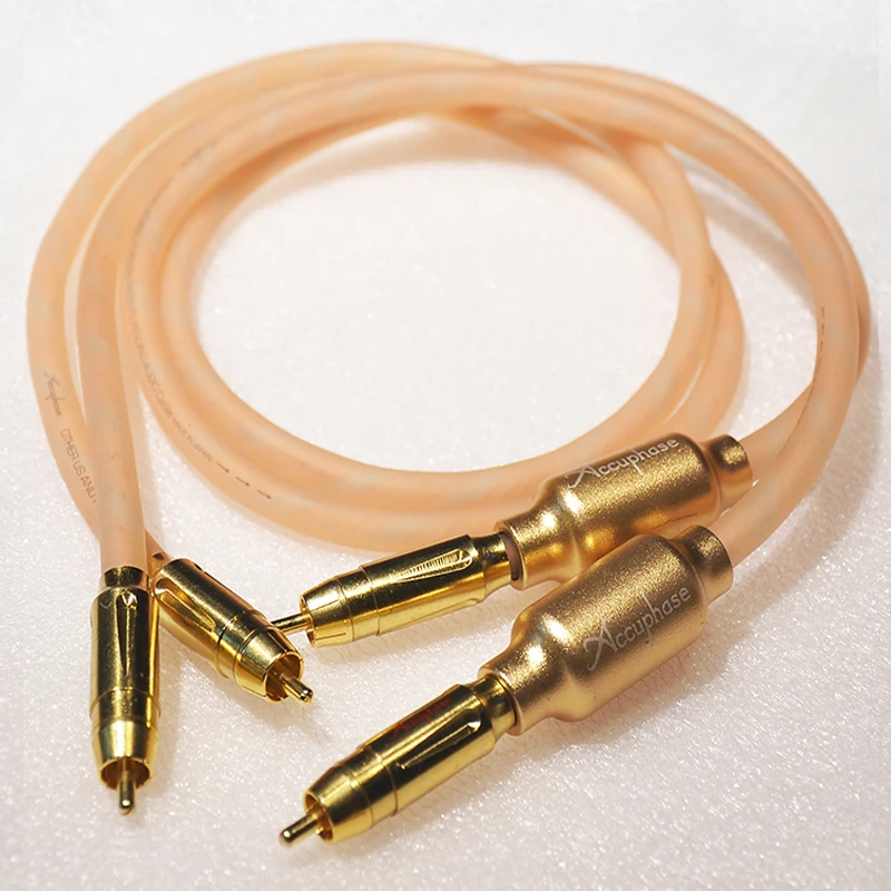 Audiophile Silver Plated Audio Cable double lotus sterling silver audio cable CD amplifier tube cable