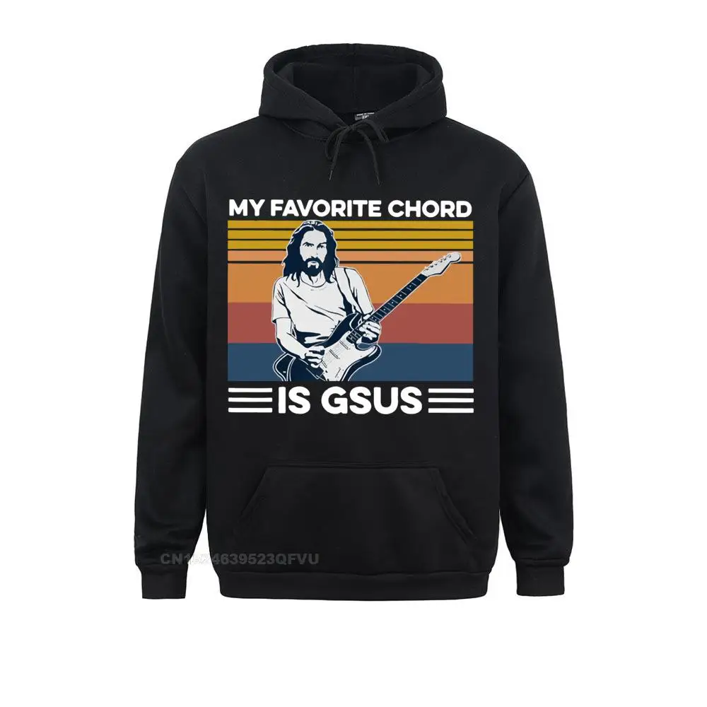 My Favorite Chord Is Gsus Jesus Gitarre Spielen Vintage Guitar Men Slim Camisas Hombre Sweahoodies Hoodie Funny Streetwear