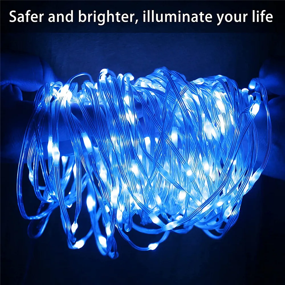 Garland 100 Meters LED Festoon Fairy String Light Outside Christmas Lights Length 50/150M Plug Operated 24V