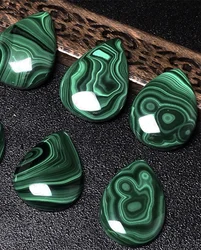 Natural Green Malachite Raw Quartz Stone Pendant For Necklace