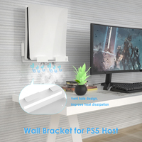 Wall Bracket for PS5 Game Console Storage Rack Game Handle Bracket Anti-Slip Holder Wall Mount for PS5 Game Accessories