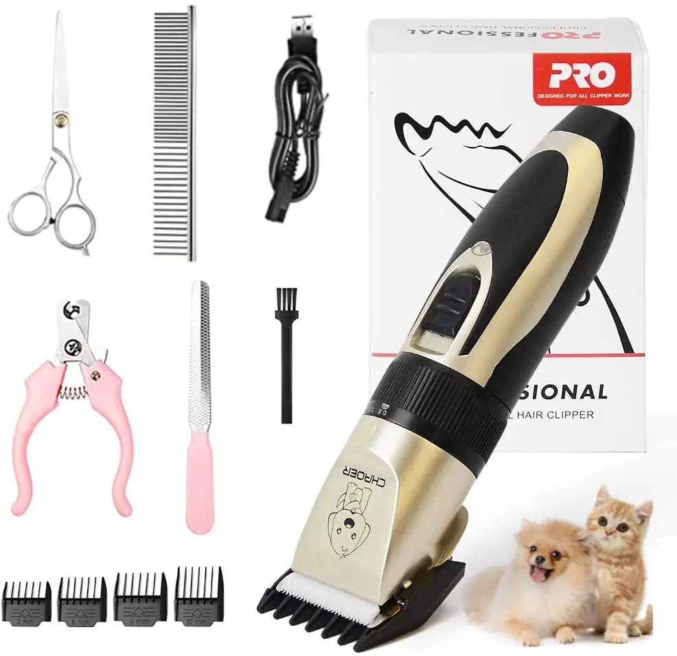 

Professional Pet Dog Electric Hair Trimmer Animal Grooming Clippers Rechargeable Cat Cutter Machine Shaver Scissor Clipper Tools