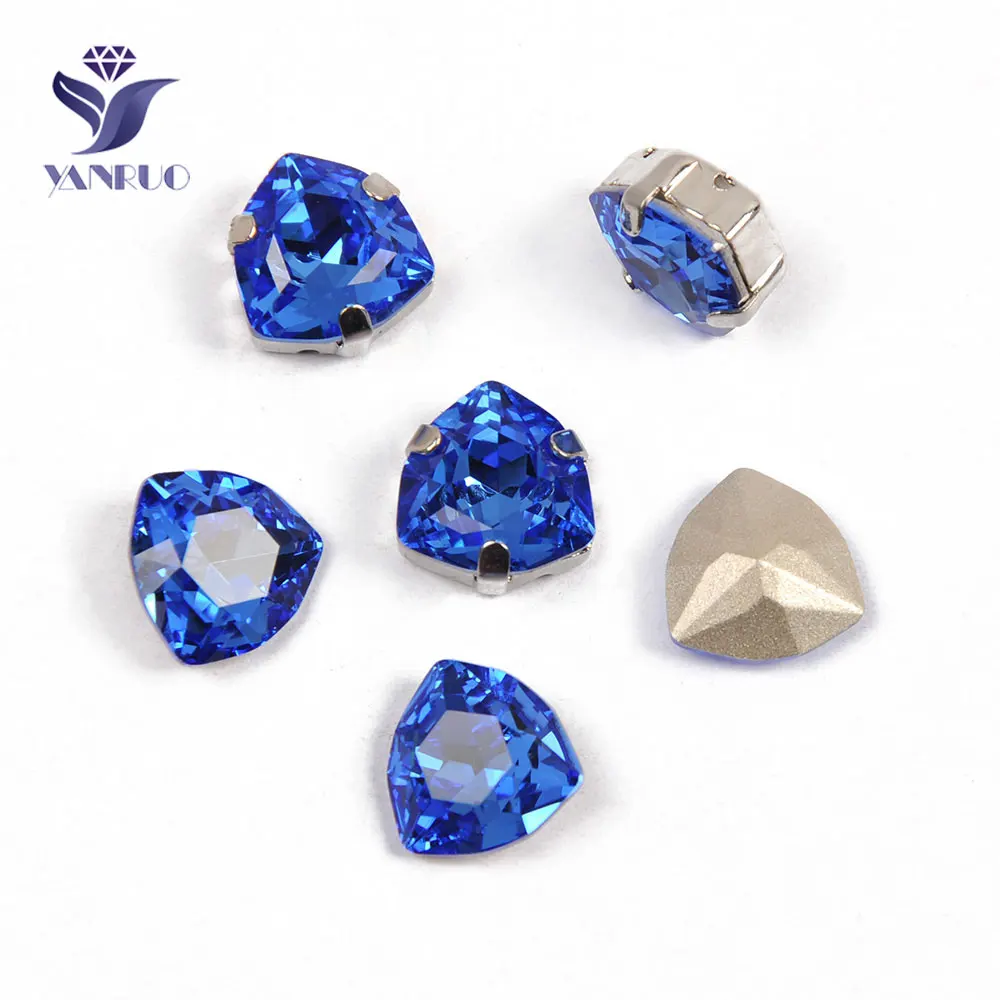 YANRUO 4706 Brilliant Best Gems Stones and Crystals Sew On Claw Sewing Strass Pointback Glass Crystal For Clothing