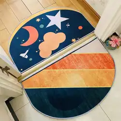 Nordic Doormat Semicircle Floor Mat Entrance Welcome Mat for Living Room Non-slip Rug Dust Removal Carpet Water Absorbent Rugs