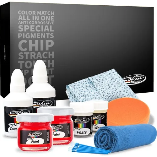 Color N Drive For Audi Car Paint Repair Retouches Dye LY1X + 2W - Canvas Beige Met Stone Trail and Scratch Remover Set Pro