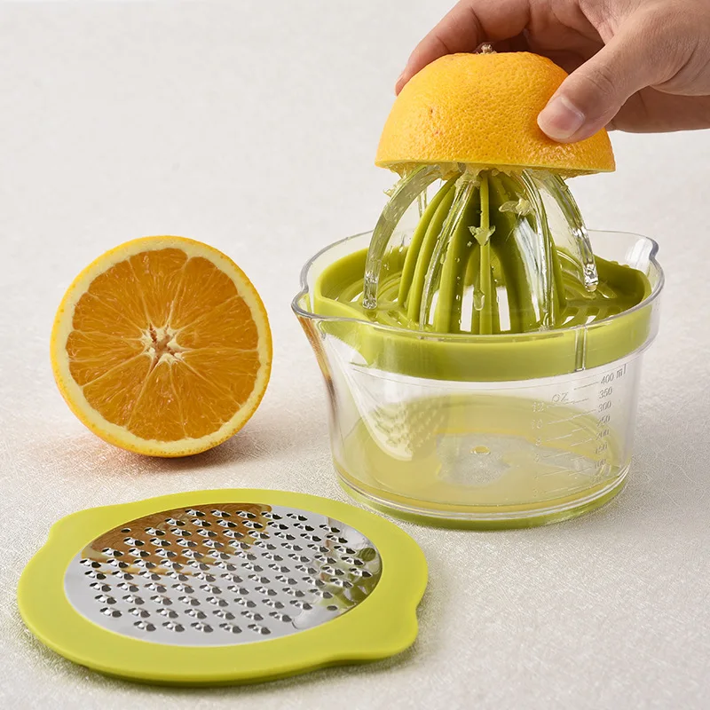 

Citrus Lemon Orange Juicer Manual Hand Squeezer Fruit Juicer Lime Press With Built-in Measuring Cup And Grater And Egg Separator