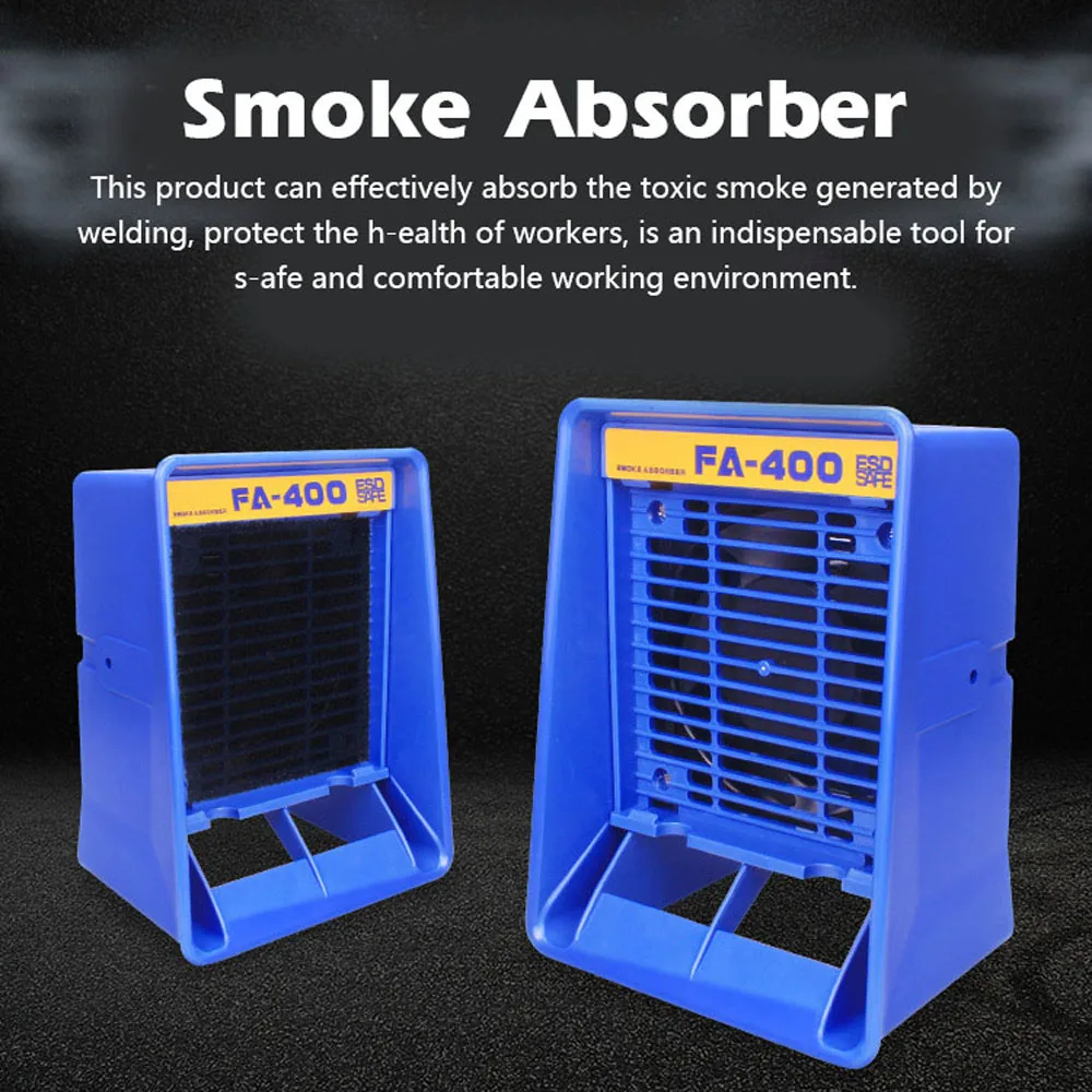 FA-400 Solder Iron Smoke Absorber Fume Extractor Soldering Air Blower Desktop Exhaust Fan Ventilator Smoke Absorb Machine