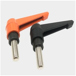 Stainless Steel 304 Adjustable Handle Clamp Levers Thread Knob Machinery Tools M4 M5 M6 M8 M10 Length 10-100mm