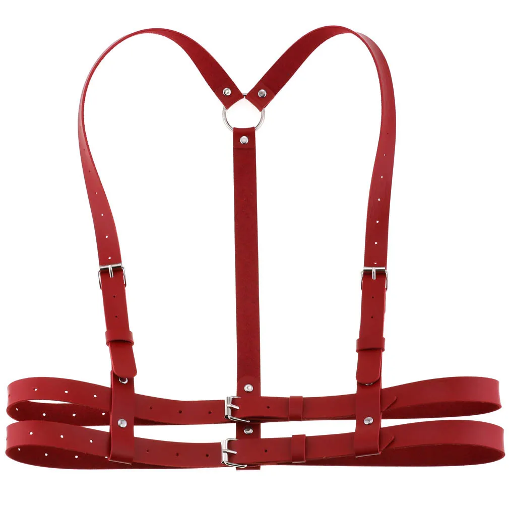 

New Sexy Women's Leather Harness Lady Body Bondage Lingerie Cage Sculpting Harness Goth Harajuku Suspenders Sword Belt