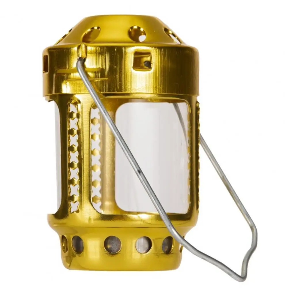 Candle Lantern Mini Bright Aluminium Alloy Brass Night Fishing Hanging Candle Lamp Outdoor Camping Angling