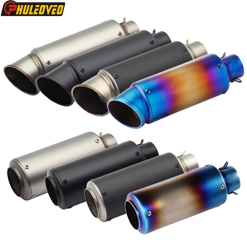 

Бесплатная доставка, универсальный глушитель выхлопных газов мотоцикла 51 мм 61 мм для R1 R3 R6 FZ1 Ninja 400 600 Z800 900 1000 MT07 MT09