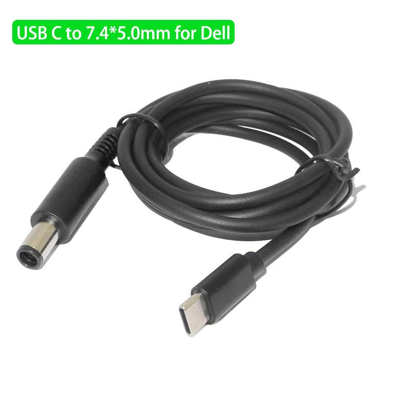 USB Type C Power Adapter Converter to 7.4*5.0mm Dc Plug Connector PD Emulator Trigger Charging Cable Cord for Dell Laptop