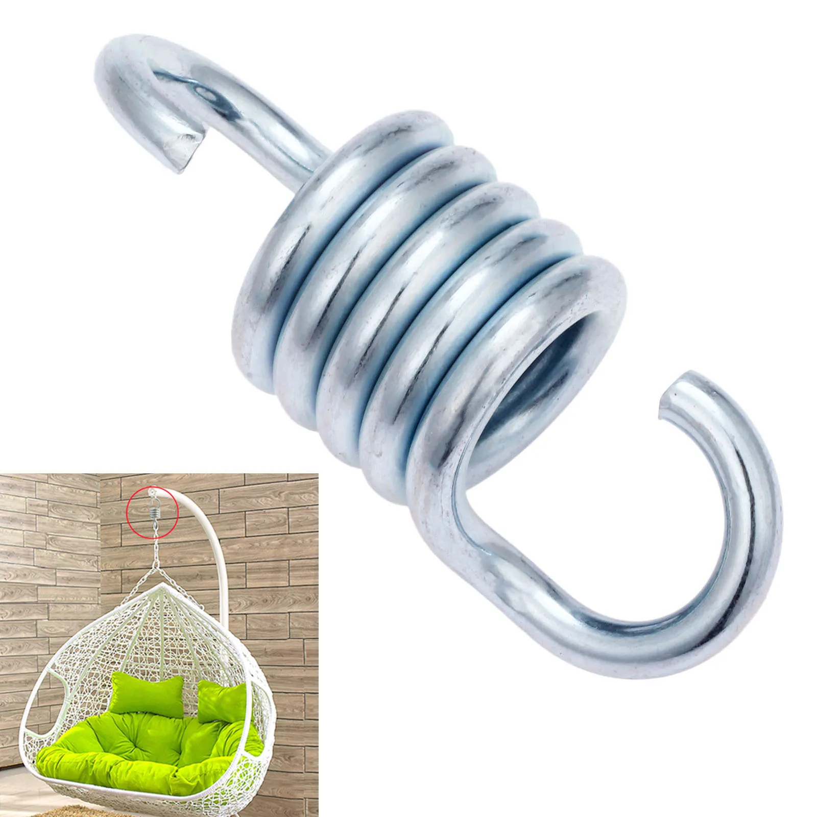 500LB Weight Capacity Sturdy Stainless Extension Spring Fit Hammock Chair Hanging Porch Suspension Hook Rowing Boat Accessories