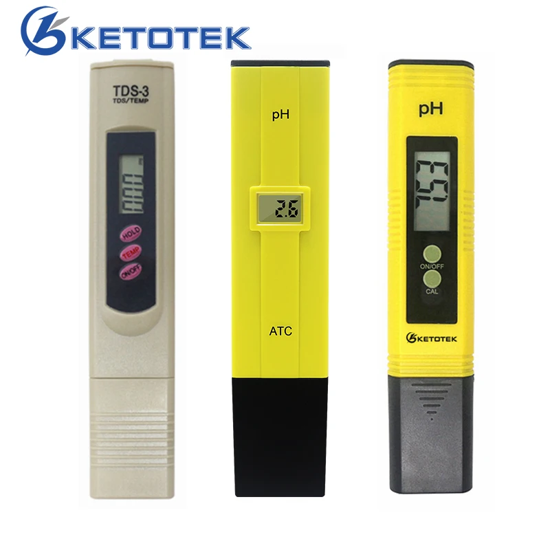 0.1-14.00 Portable Digital PH Meter Tester TDS Meter for Aquarium Pool Water Quality Lab PH Monitor with ATC