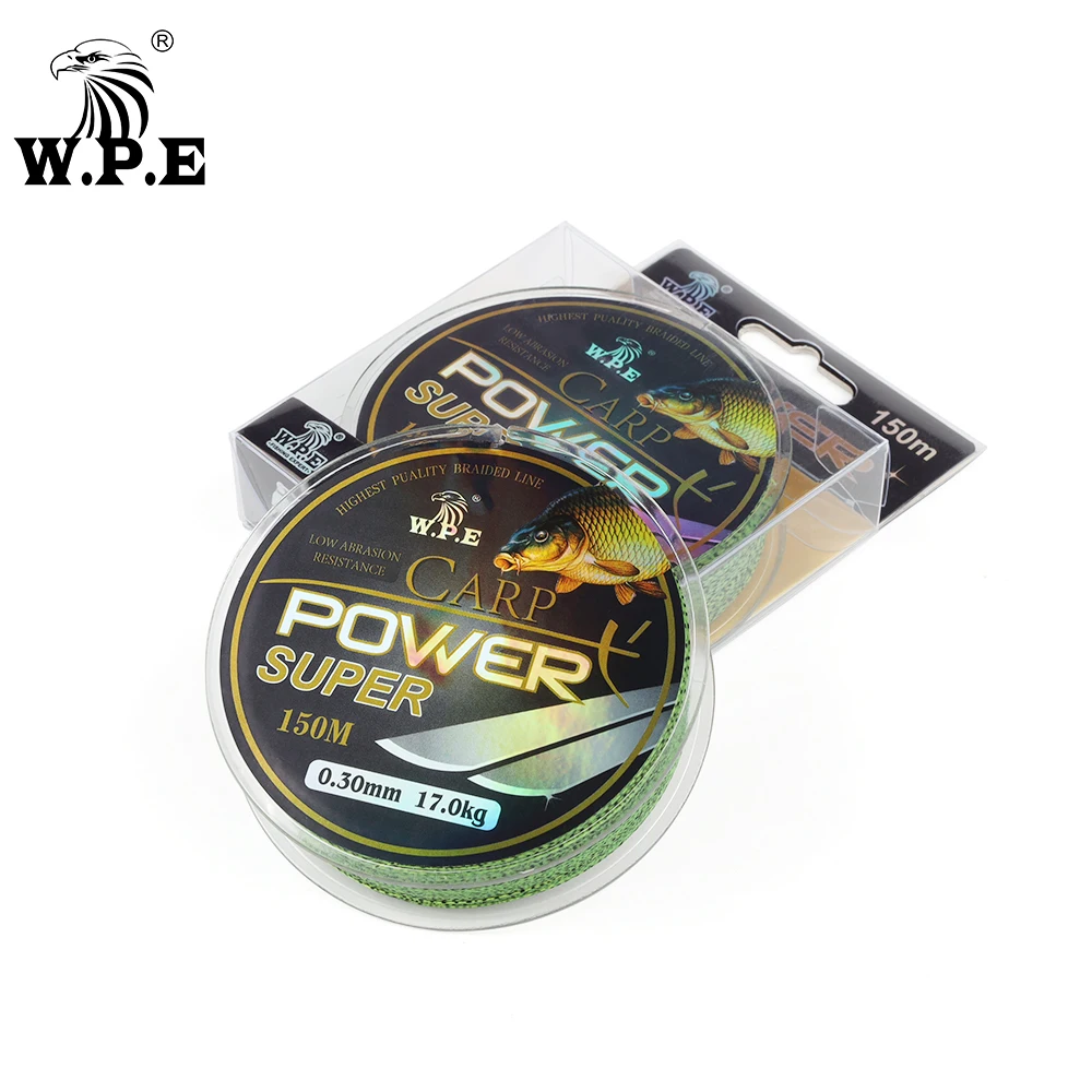 W.P.E  Carp Nylon fishing Line Super Power 0.2mm-0.60mm Fluorocarbon Coating Fishing Line 10-41KG Double color Fast Sinking Line