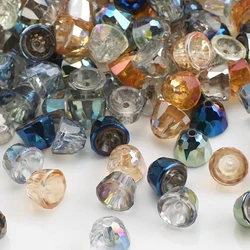 50Pcs Austria Crystal Pendant Bell Shape 8mm Glass Loose Spacer Beads Crafts Meterial Jewelry Making Earing Supplier Accessories