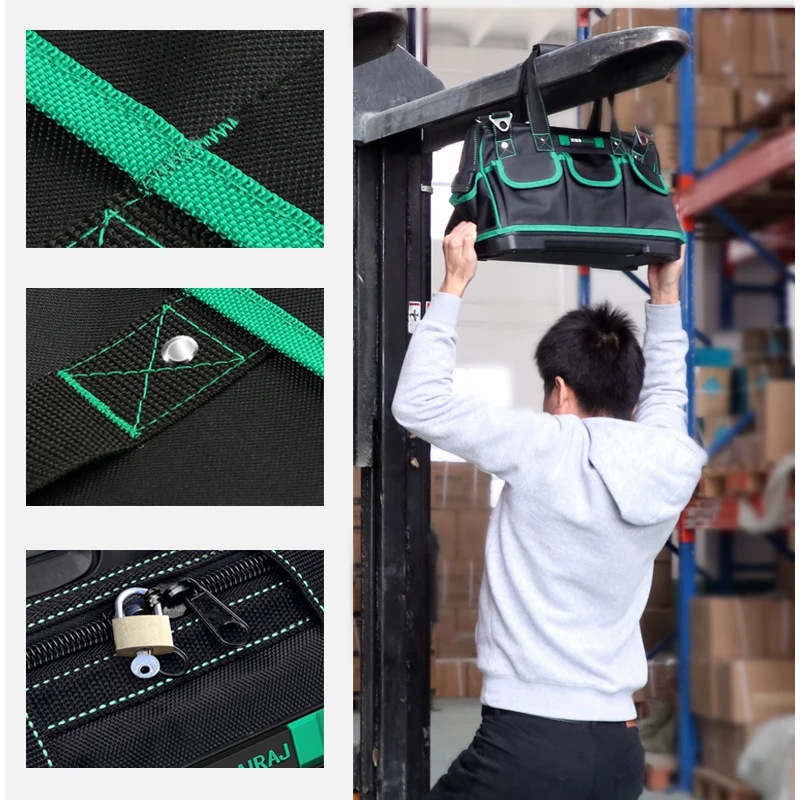 AIRAJ Multifunktionale Werkzeug Tasche Große Kapazität Oxford Leinwand Wasserdichte Tasche Tragen-Beständig Werkzeug Reparatur Lagerung Elektriker