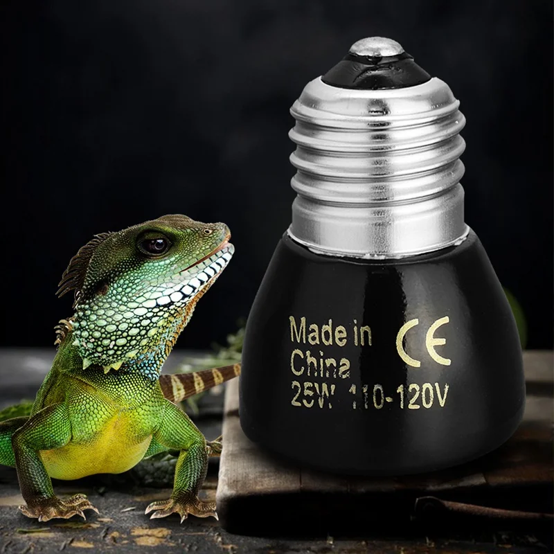 Mini lâmpada de aquecimento cerâmico infravermelho, Emissor de calor, Lâmpada para répteis, Pet, Brooder, E27, 110V, 220V, 25W, 50W, 75W, 100W