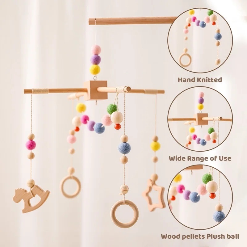 Baby Toys Crib Mobile Bed Bell Rattles 0 12 Months Children Montessori Toy for Newborn Animals Hanging Infant Stuffed Toy Gift