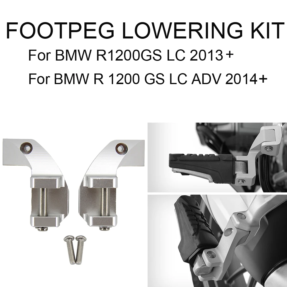 

Foot peg Motorcycle Passenger Footpeg Lowering Kit For BMW R1200GS LC 2013 to 2017 2018 R 1200 GS LC ADV 2014 to 2018 R1200GS LC