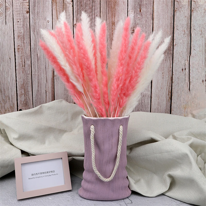 30PCS Dekoration Real Plants Dried Flower Natural Pampas Grass Reed Small Bulrush Bouquet Reeds Home Decor Decoration Wedding