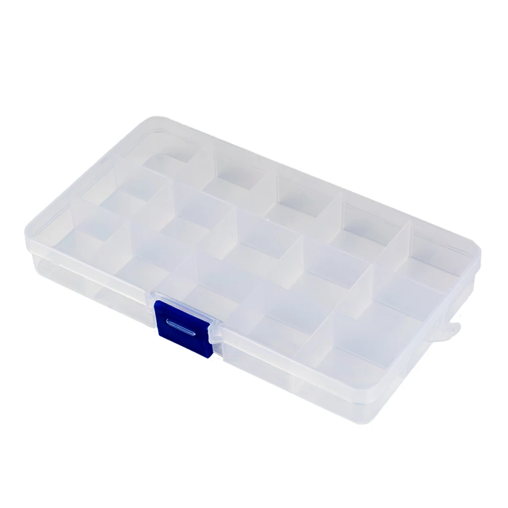 

15 Grids Compartments Plastic Transparent Organizer Guitar Fretboard Dots Case Container Storage Box For Musical Instrument