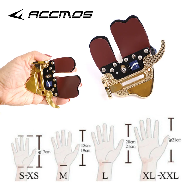 DECUT Left/Right Hand Archery Finger Tab PROMIX Archery Finger Guard Protection Pad Glove Tab for Bow Hunting