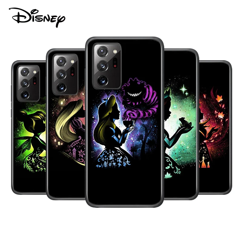 Disney Cartoon Princess For Samsung Galaxy A73 A52S A72 A71 A52 A51 A22 A12 A32 A21S 4G 5G Silicone Soft Black Phone Case