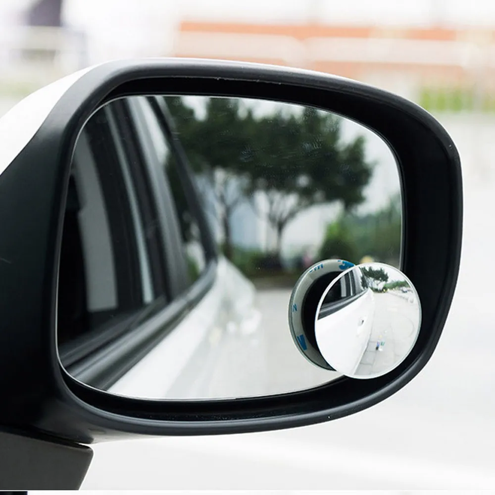 Adjustable Car Mirror 360 Wide Angle Dead Zone Round Convex Mirror Car Vehicle Side Blind Spot Mirror Rimless Rearview Mirror