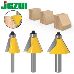 1 adet 8mm 6mm 1/4 inç 12mm 1/2inchShank pah yönlendirici Bit 15 derece konik kenar freze ahşap için kesici Woodorking makinesi araçları