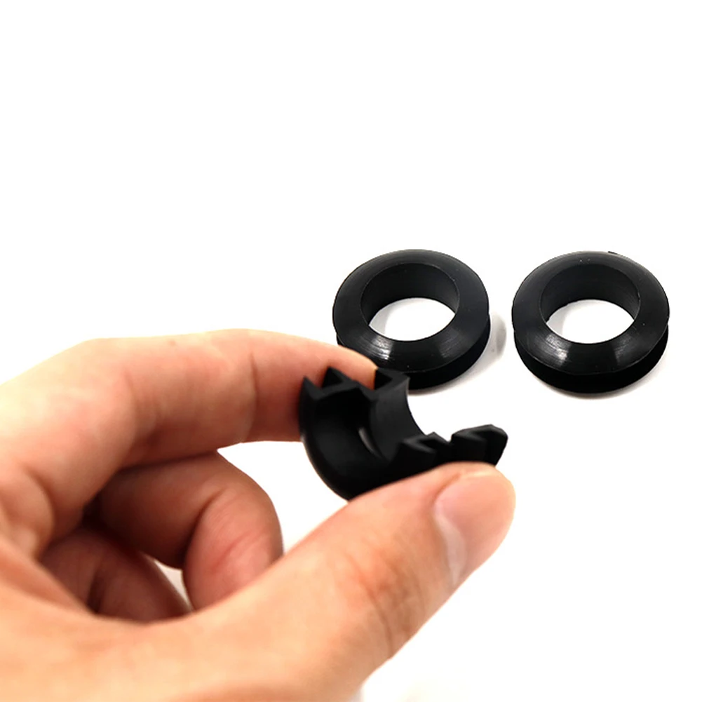 5mm-60mm Black Rubber Two-sided Protective Coil Snap in Grommet Pad Seal Ring O-ring Sealing Cap Hole Plug Snap on Loop 20Pcs