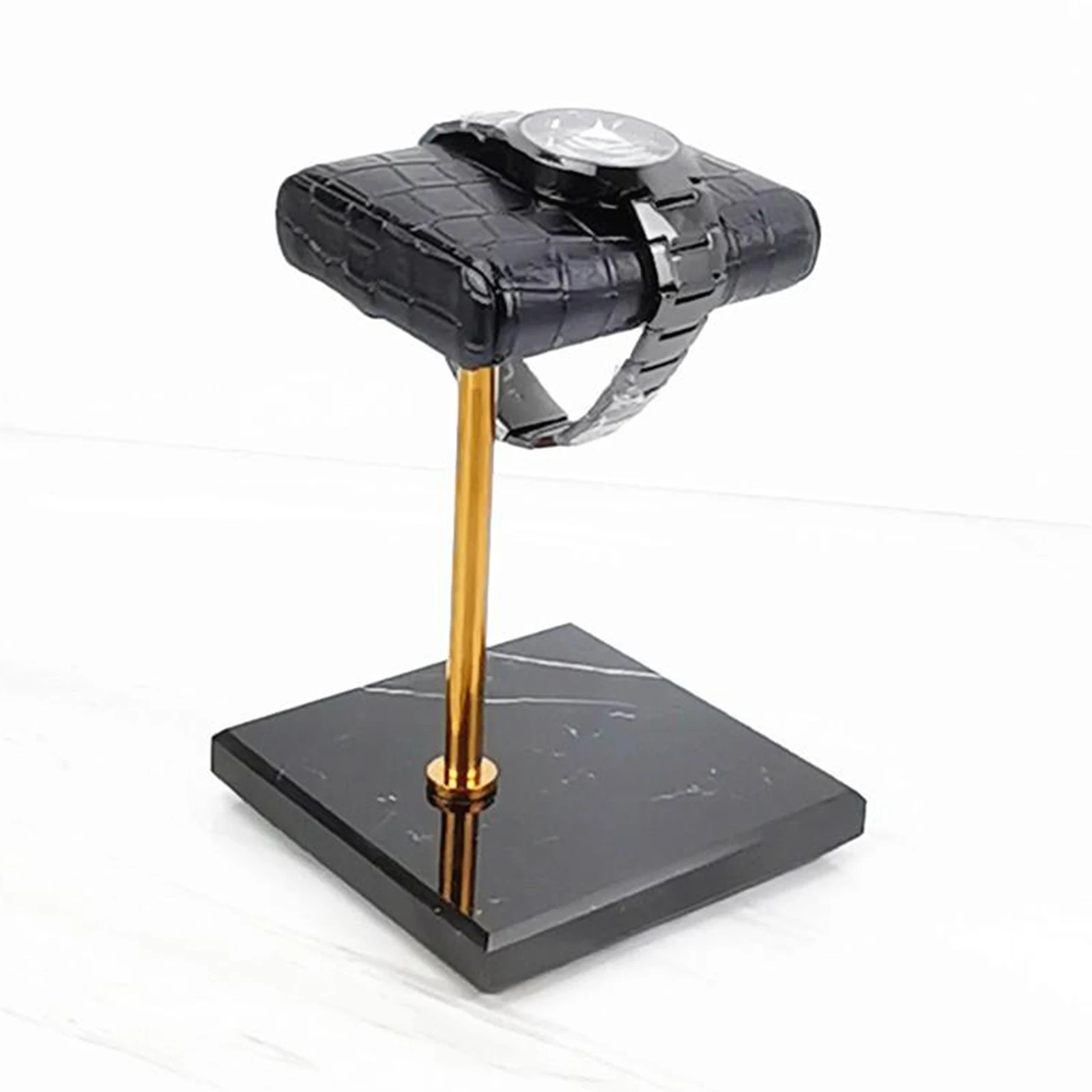 Portable Marble & PU Leather Watch Organizer Display Stand Holder for Watch Bracelet Bangle Placement Stand Perfect Luxury Gift image 2