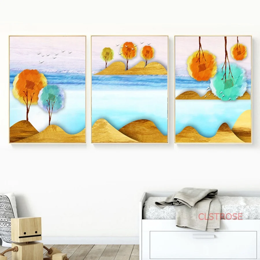 

Modern Minimalist Nordic Poster Candy Tree Painting Abstract Cartoon Canvas Art Wall Pictures For Kid Room Nursery Decoration