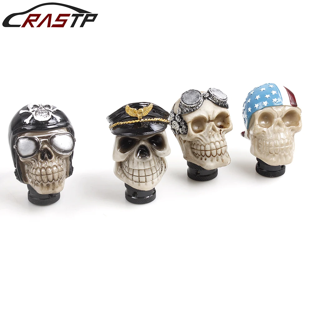 

Universal Car Gear Shift Knobs Skull Head Resin Gear Manual Transmission Gear Shift Knob Shifter Lever RS-SFN044