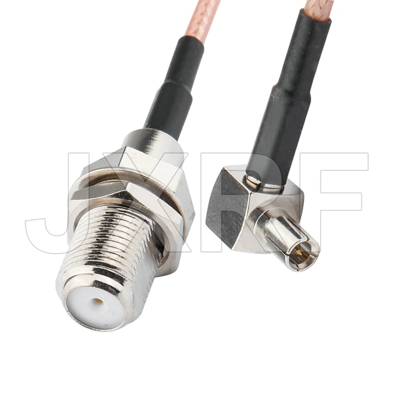 JXRF Connector F female SMA to TS9 CRC9 SMA Extension Coax Jumper Pigtail Cable 15CM RG316 for 3G 4G Modem Router