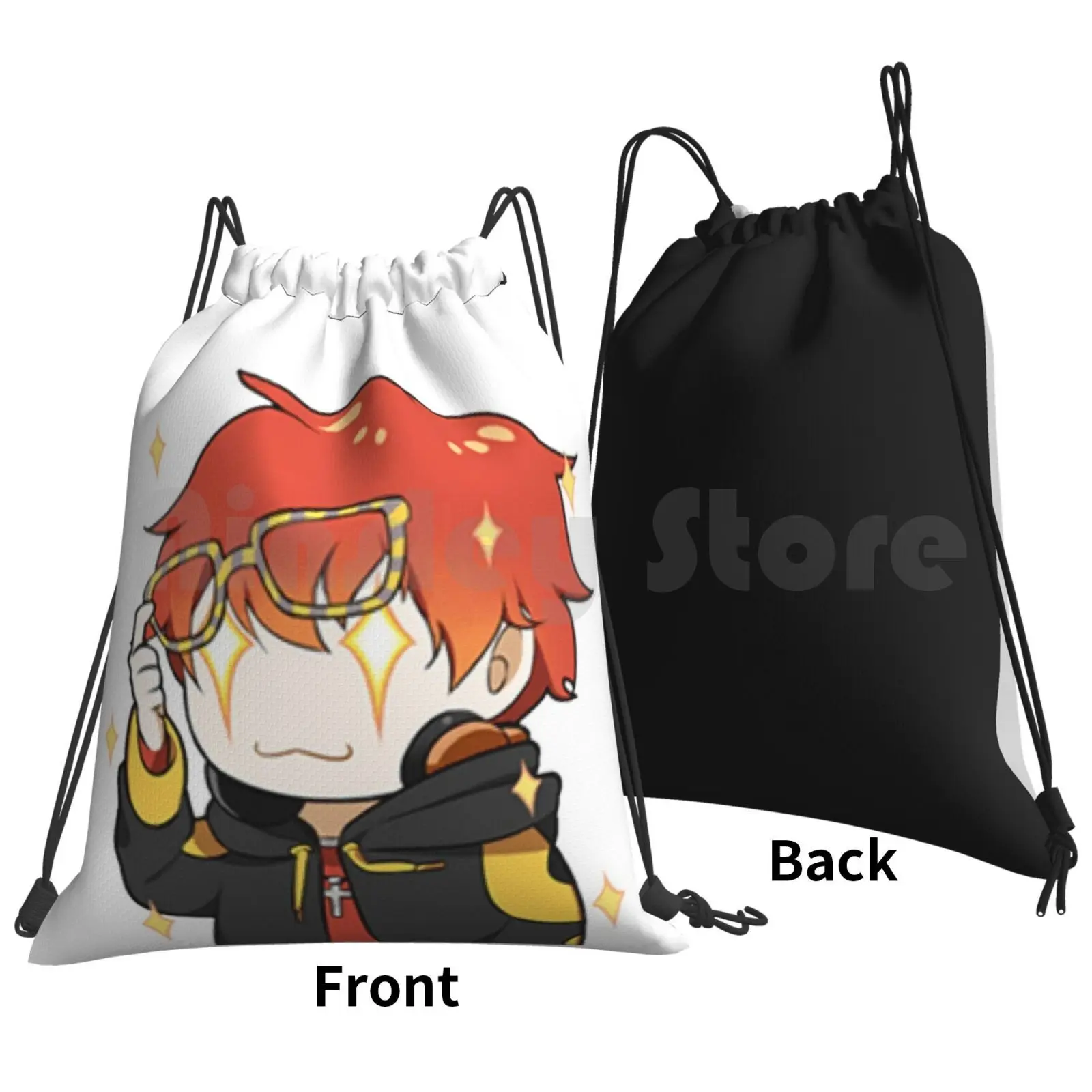 Mystic Messenger : Sparkly 707 Backpack Drawstring Bag Riding Climbing Gym Bag Mystic Messenger Mysmes 707 Seven Otome