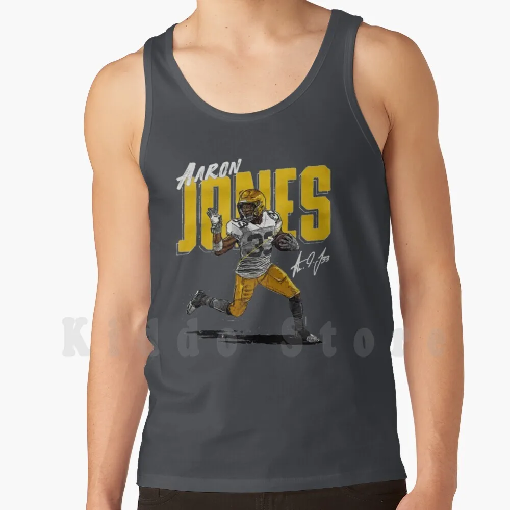 Aaron Jones For Fans Tank Tops Vest 100% Cotton Aaron Jones Aaron Jones Packers Green Bay Football Wisconsin