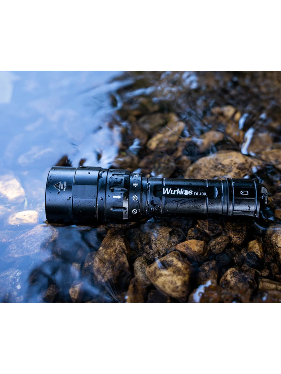 Wurkkos DL10R torche de plongée sous-marine XHP70.2 lampes de poche LED 4500lm 21700 USB-C interrupteur rotatif Rechargeable contrôle magnétique