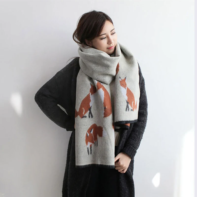 Luxury Brand Winter Thicken Warm Cashmere Scarf Printed Scarves and Shawls Lady Foulard Shawl Scarf Thermal Pashmina Echarpe