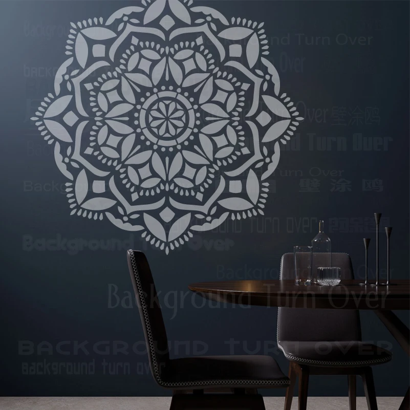 

80cm - 120cm Stencil Mandala Extra Large Round Wall Floor Template Decors For Painting Templates Paint Walls Vintage Big S090