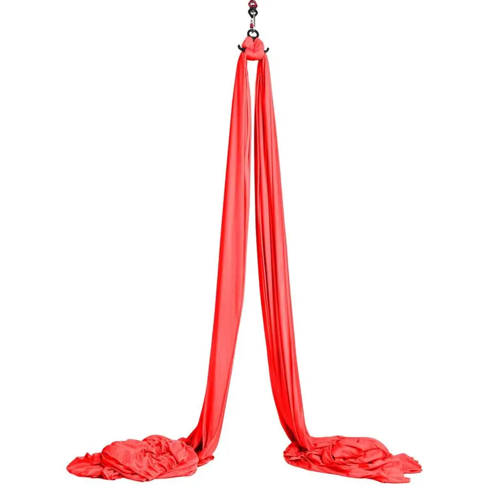 PRIOR FITNESS 15.6 Meters Yoga Aerial Silks Fabric for Acrobatic Fly Yoga swing Trapeze Silk Dance Hammock