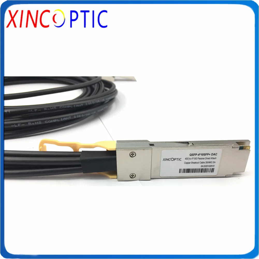 40G QSFP+ TO 4*10G SFP+ 30AWG, 2M DAC Cable Compatible with Intel, 4 Copper Direct Attach