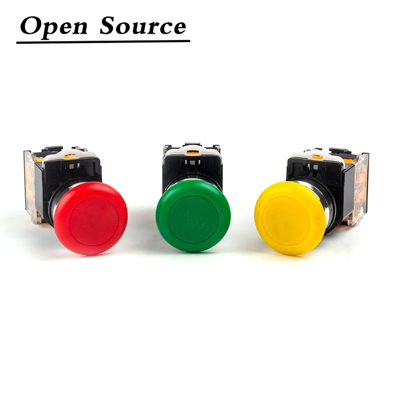 22mm LA38-11M/LA38-11MS Mushroom Head Push Button Switch Self-locking/Latching Self-reset/Momentary 10A/660V Red Green Yellow image 3