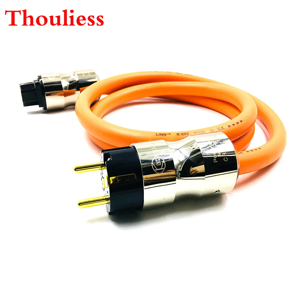 

Thouliess HIFI KRELL EU/US Schuko AC power Cable HIFI-end AC Power Cord Cable with LINN K800 5N OFC Pure Copper Cable