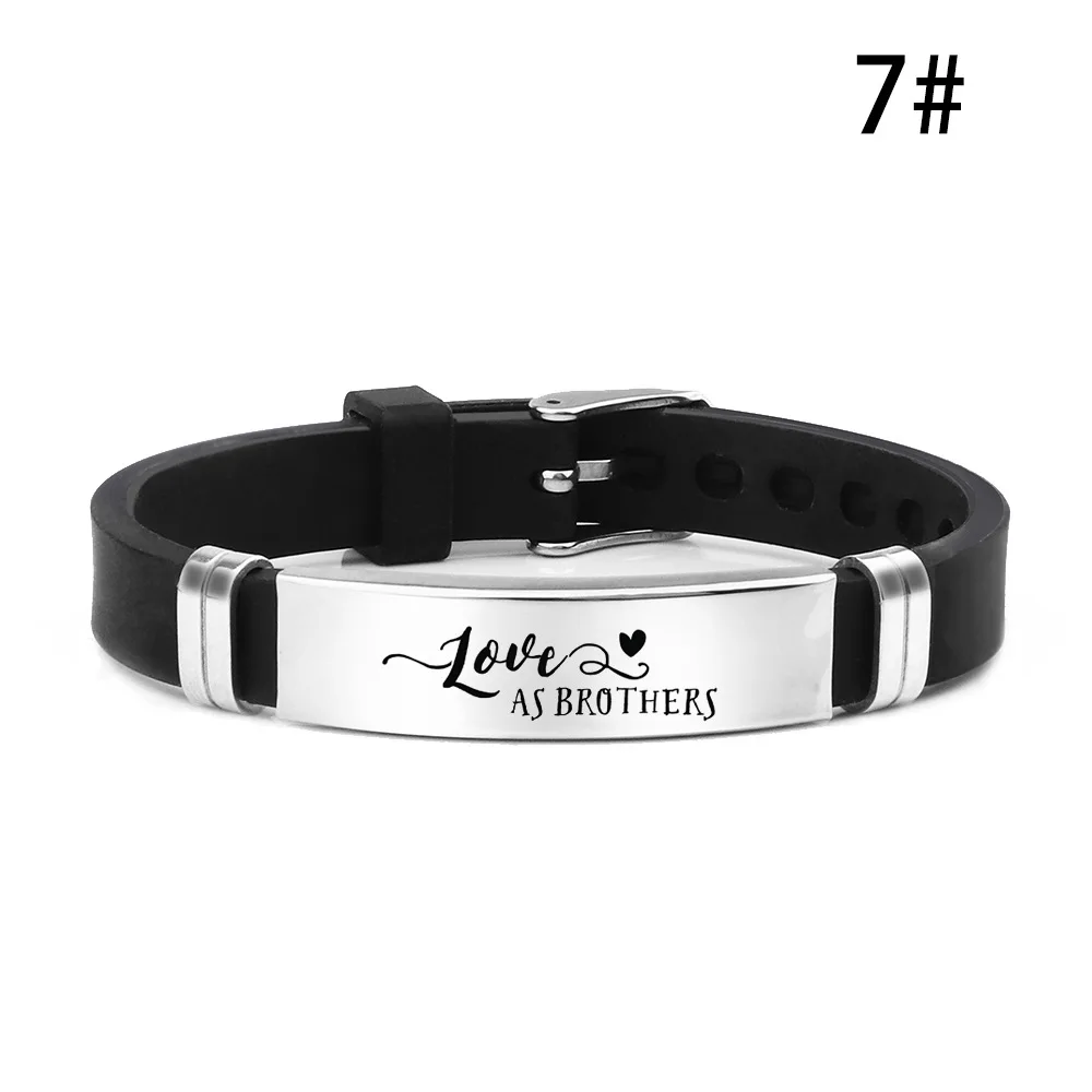 Trendy Religious Heart Jesus Scripture Quote Christian Bible Inspirational Verse Faith Hope Love Silicone Bracelets For Man